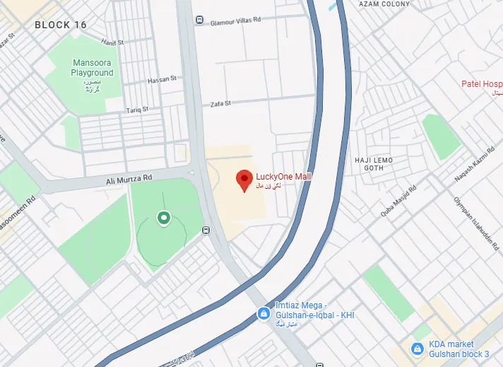 Map of LuckyOne Mall, Karachi