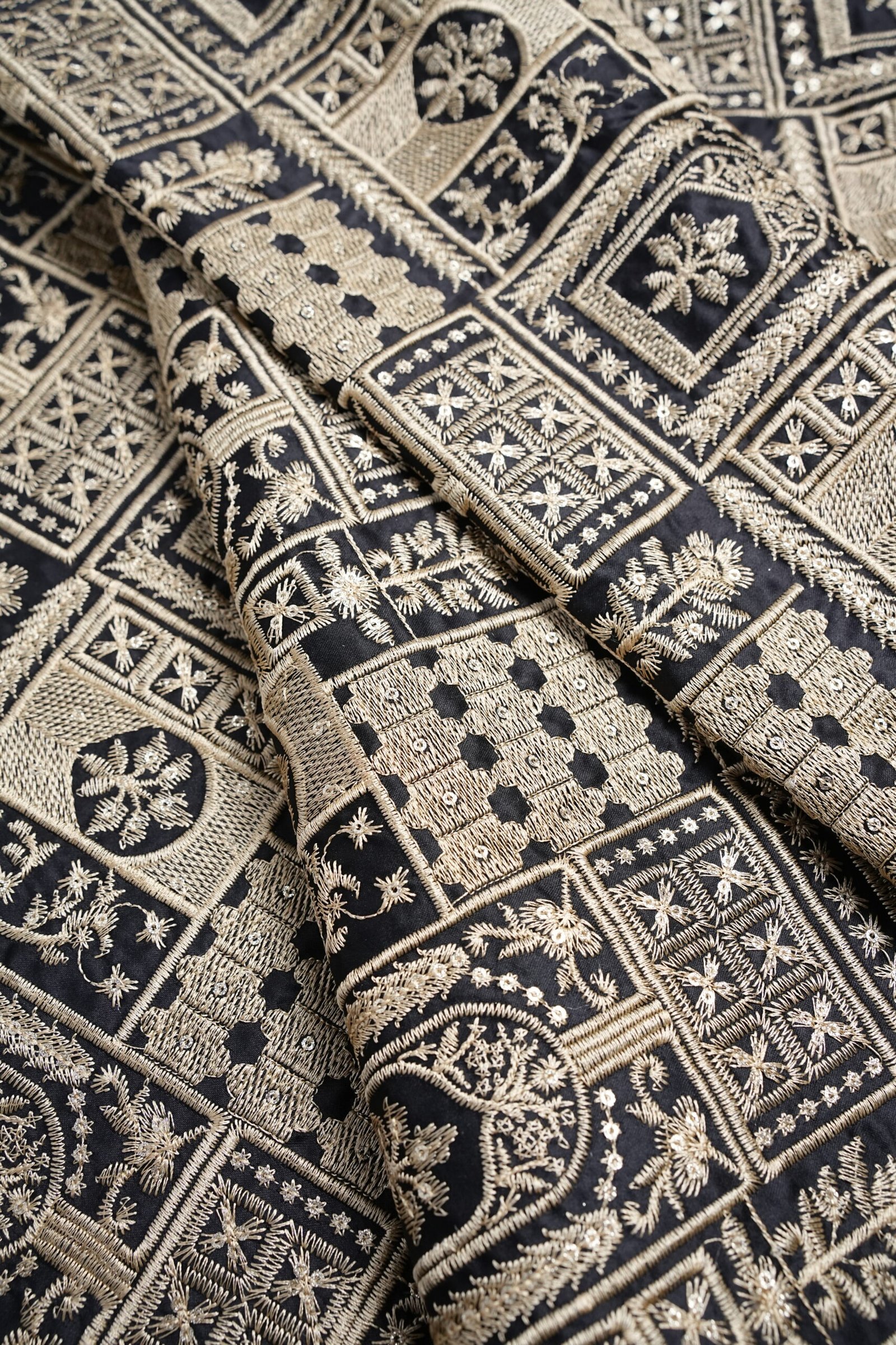 Embrioded Mahsoori fabric with Sequence