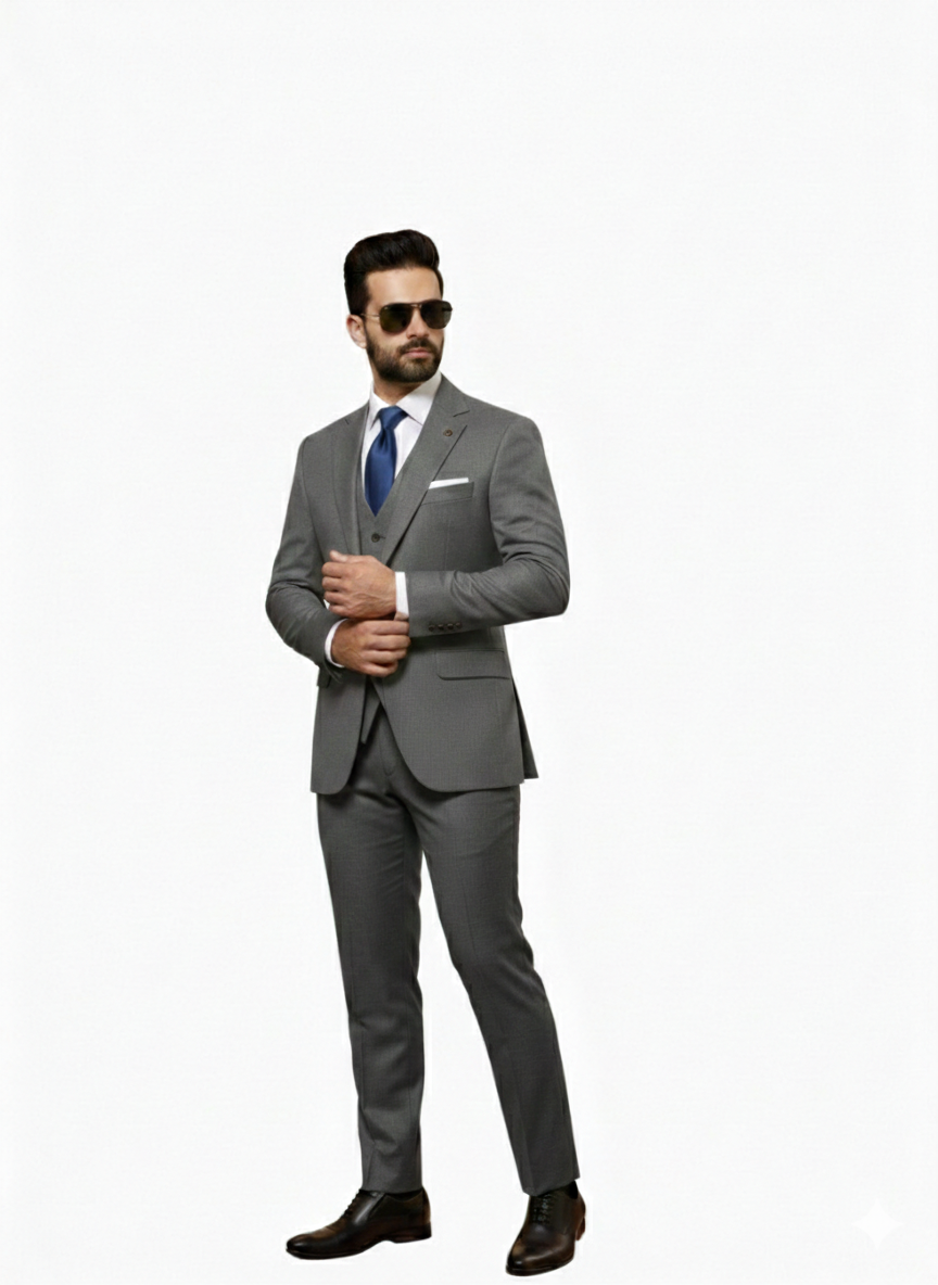 Medium Grey Three Piece Suit
