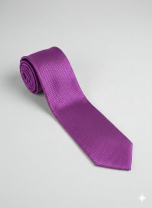 Royal Magenta Micro-Texture Silk Tie