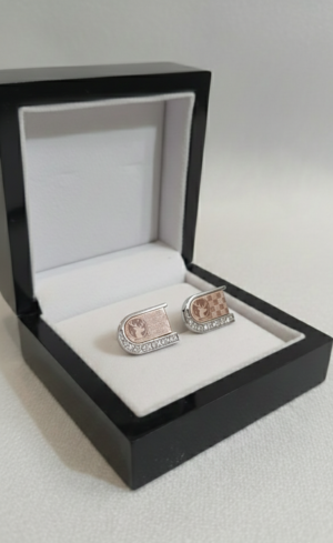 Luxury Deer Motif Cufflinks with Crystal Inlay