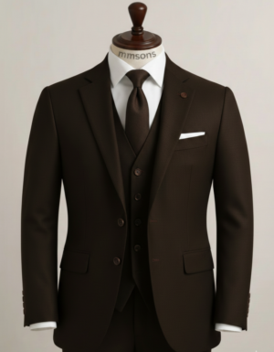 Dark Brown Three Piece Suit