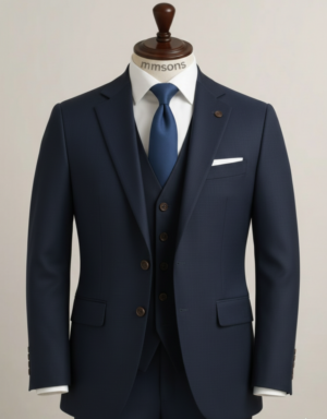 Navy Blue Three Piece Suit
