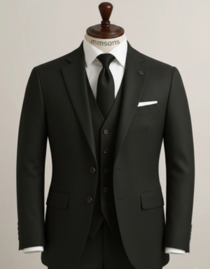 Onyx Black Three Piece Suit